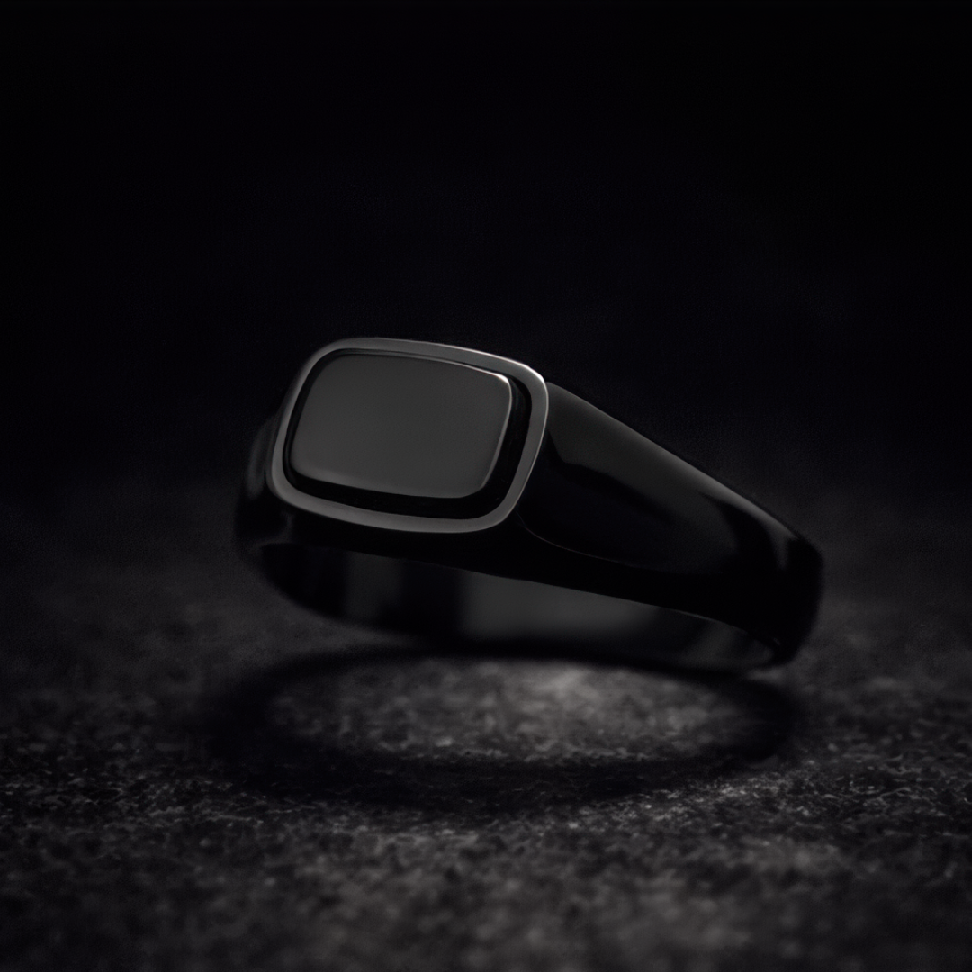 Black Stone Rings