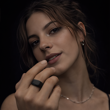 Black Stone Rings