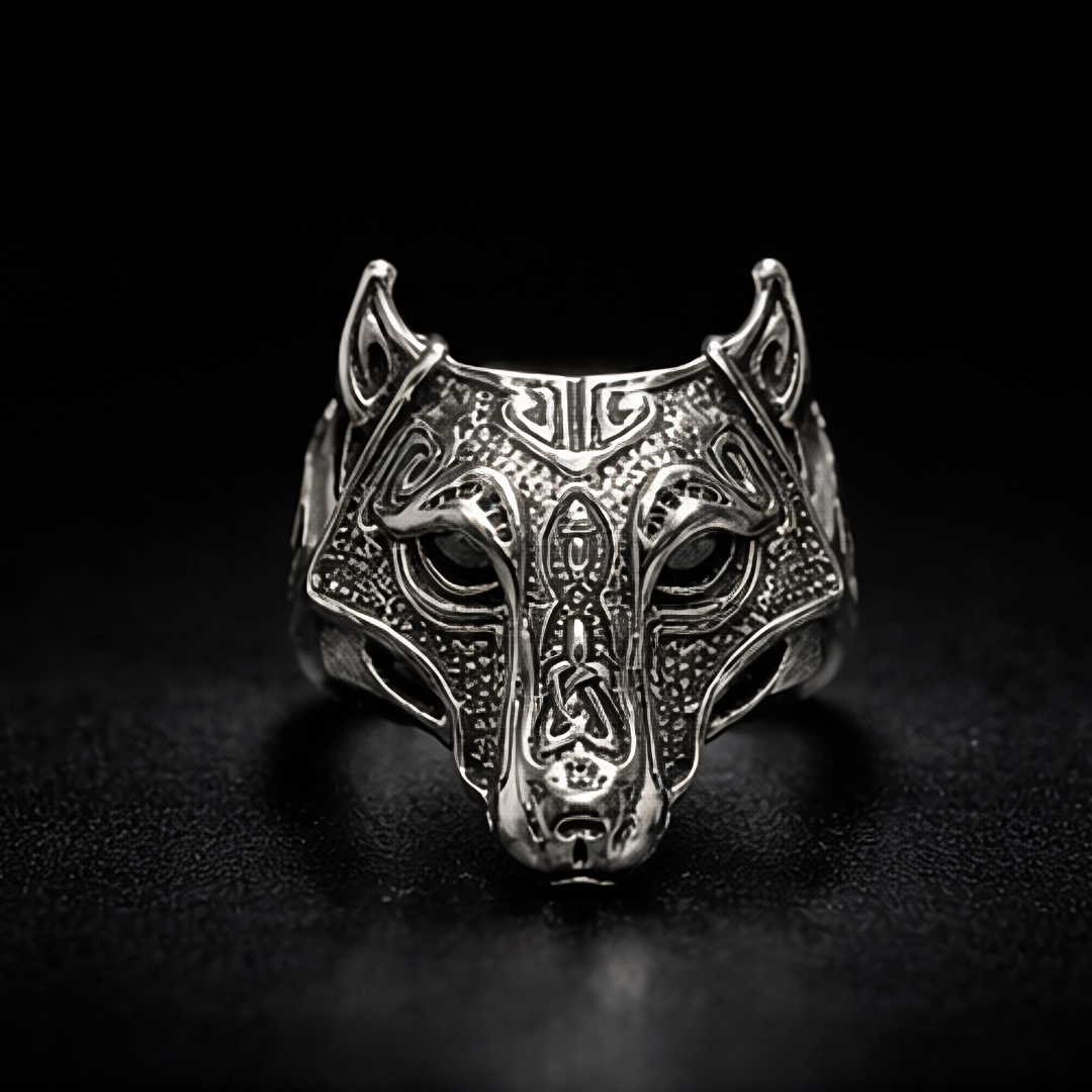 Wolf Head Signet Ring