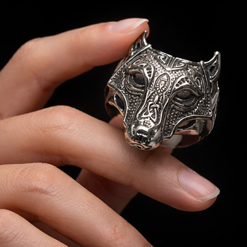 Wolf Head Signet Ring